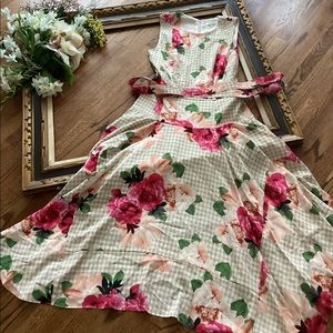 Calvin Klein floral midi dress